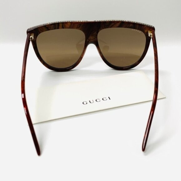 NWT Gucci GG0732S-005 Black Brown 61mm Sunglasses main image 16